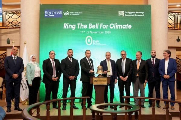17 November 2025 - The Egyptian Exchange ring the bell for climate