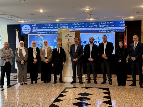 16 November 2025 - Amman Stock Exchange ring the bell for climate