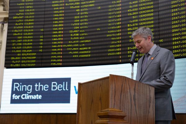 18 November 2025 - nuam exchange ring the bell for climate at the Santiago Stock Exchange