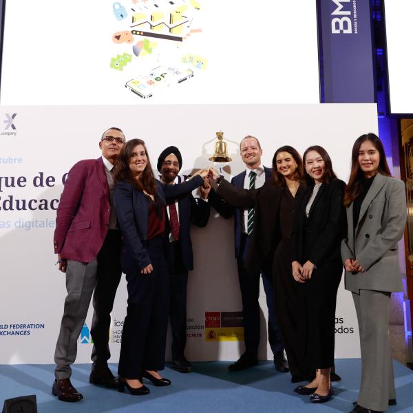 7 October 2024 - BME opens the stock exchange session with a Ringing of the Bell for Financial Education