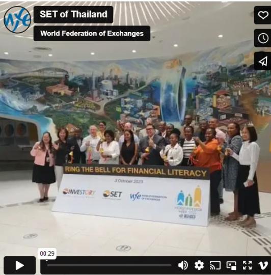 The Stock Exchange of Thailand - Ring the Bell for Financial Literacy 2023